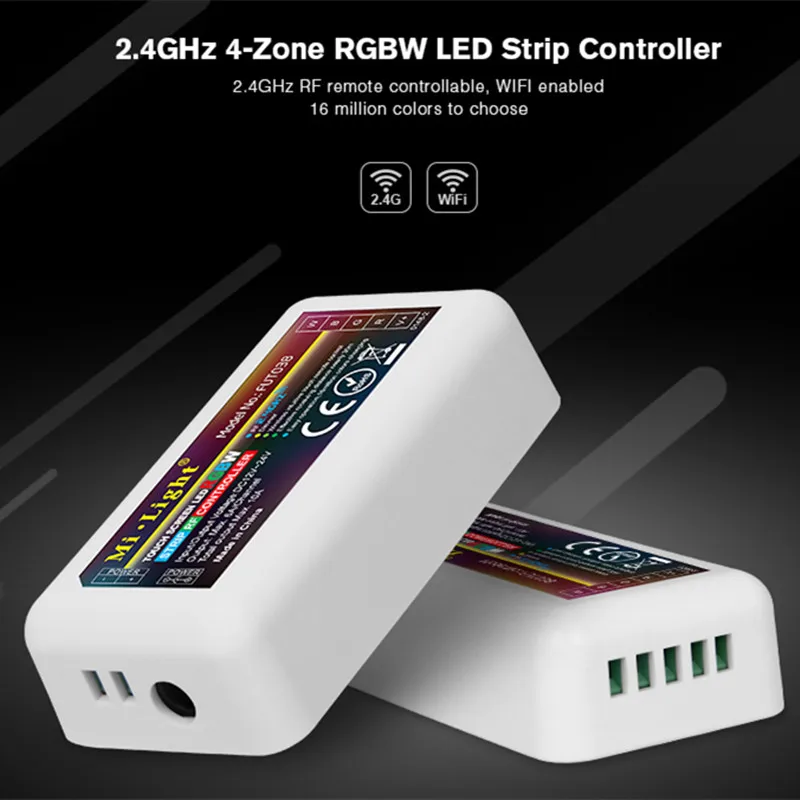 DC12-24V-Mi-Light-Wireless-10A-2-4G-4-Zone-RF-Wireless-RGBW-LED-remote-WIFI