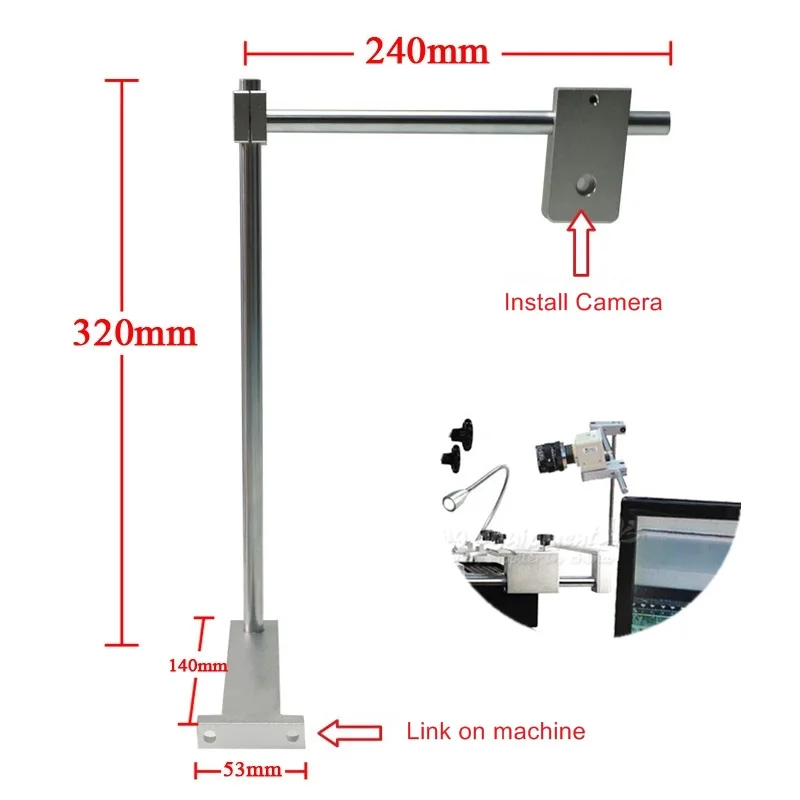 

BGA rework aluminum alloy CCD camera PCB support with screws without stand