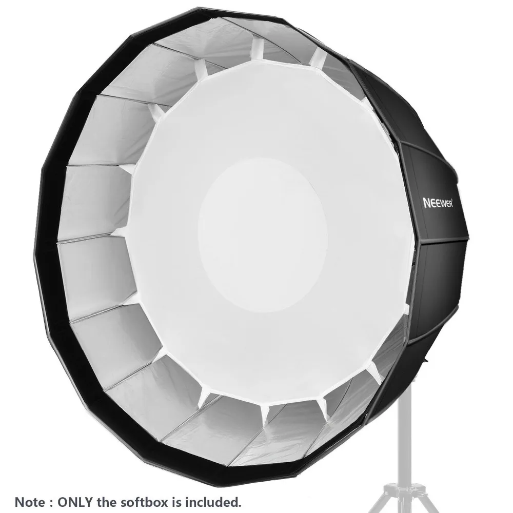 Neewer 48 дюймов/120 см Глубокий шестиугольник софтбокс-быстрый складной с Bowens спидринг и диффузор для Speedlite