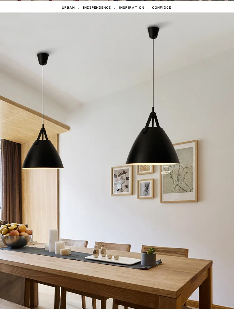Suspensa de Led Lâmpadas de Techo Decoração de Casa Luz de Jantar Luminária Moderna Minimalista Estilo Nórdico Colgante 4 Luzes e Iluminação