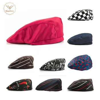 

2019 Chef Hats Cafe Bar Waiter Beret Restaurant Kitchen Workwear Baking Caps Men Women Breathable Forward Caps chef hats New