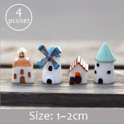 house BAIUFOR миниатюрные животные Сказочный Сад Miniaturas микро пейзаж из мха diy Террариум аксессуары фигурки для домашнего декора - Цвет: house