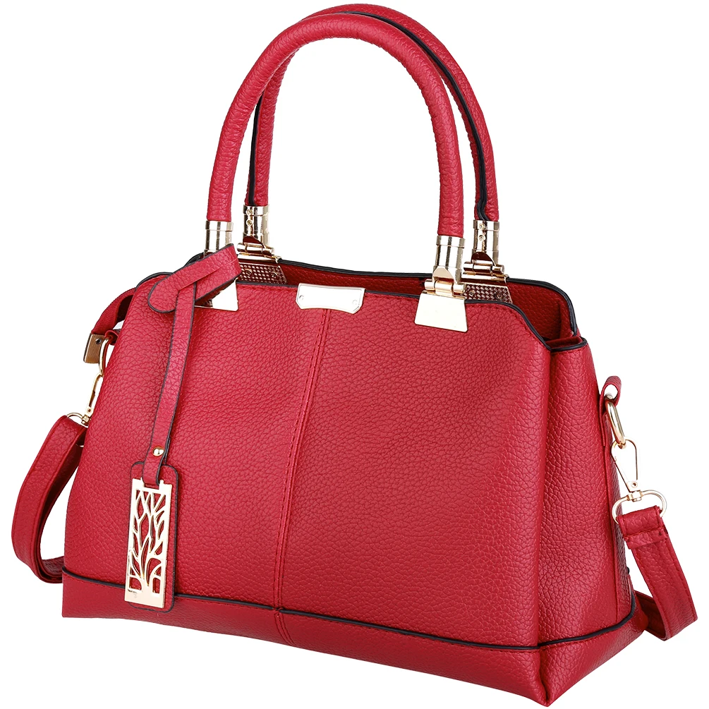 Vbiger Women PU Leather Handbag Trendy Shoulder Bag Chic Messenger Bag