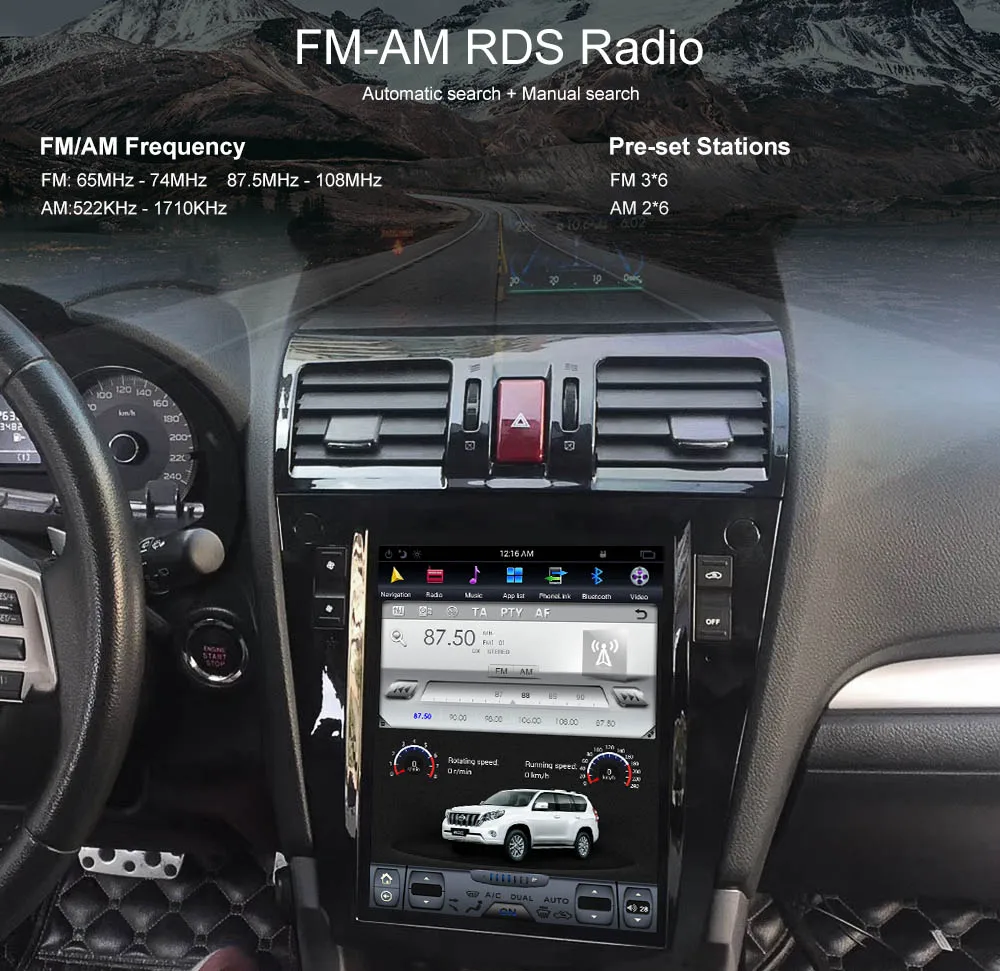 Top Android 7.1 Tesla style Car No DVD Player GPS Navigation For Subaru Forester 2013+ head unit tape recorder multimedia stereo map 19