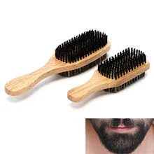 Деревянная ручка, Мужская щетка для бороды, мужские усы, щетки и гребни для волос, двухсторонняя щетка для волос, Мужская кисть для бритья