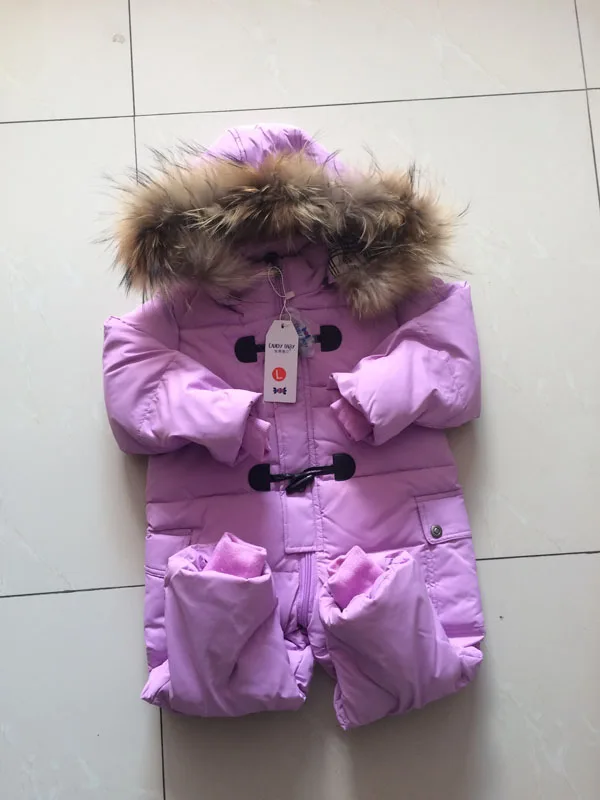 Русский зимний комбинезон; детский утепленный пуховик с перьями для альпинизма