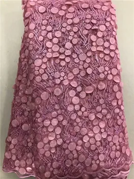 

Graceful French lace fabric for sewing African net lace fabric apparel material VNH15(5yards/lot) multi color