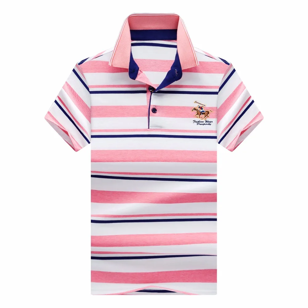 

Brand New Fashion Men Polo Shirts 2018 Summer Luxury embroidery Breathable Camisa Masculina Soft Cotton Striped Polo Men
