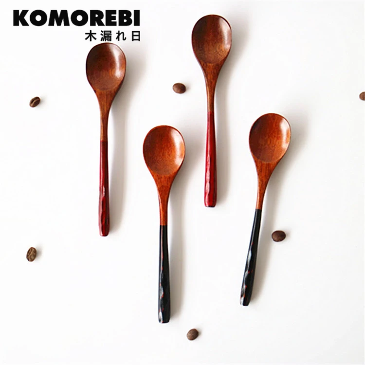 KOMOREBI 10pcs/set Japan Korea Ramen Long Handle Spoon High Quality