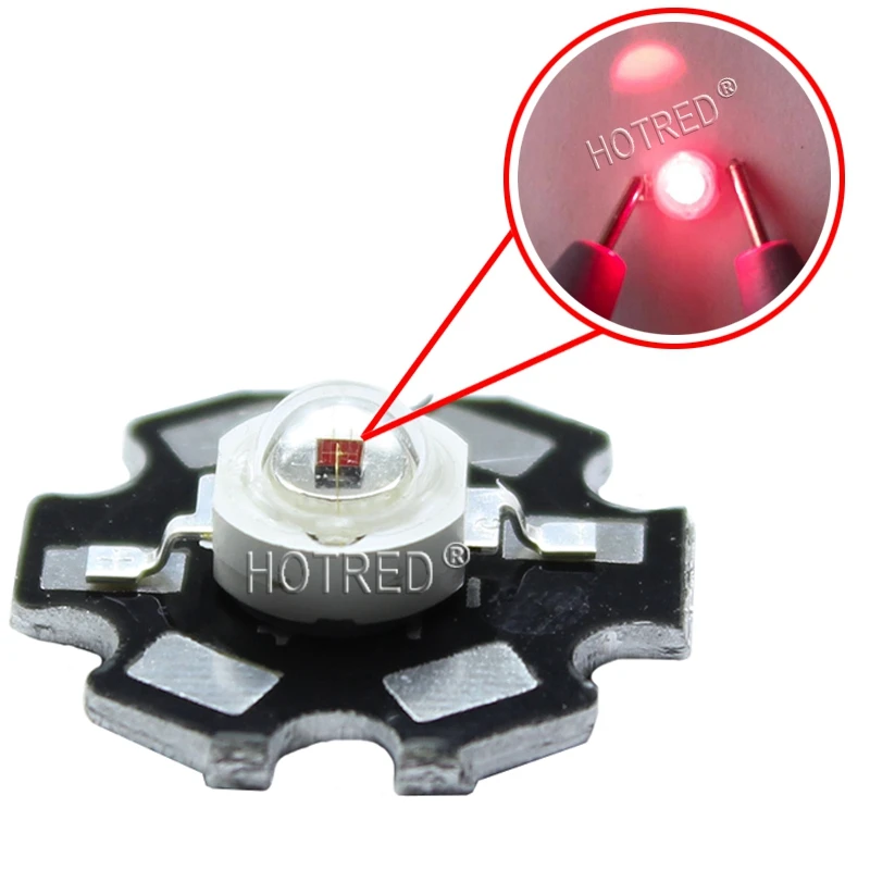 

20PCS 730NM 740nm 3W Far Red LED Far Infrared LED 3W 720NM IR LED with 20mm Star Platine Base for For LED Project DIY