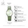 Shengke Fashion New Women Watch Clock ladies Green Dial Wristwatch Quartz Japanese Movement Gift Simple Design 3 bar waterproof 5