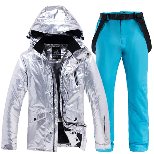 Сноубординг наборы лыжные костюмы куртка и брюки для мужчин и женщин Лыжная зимняя куртка спортивная теплая дышащая водонепроницаемая ветрозащитная - Цвет: Sets 9