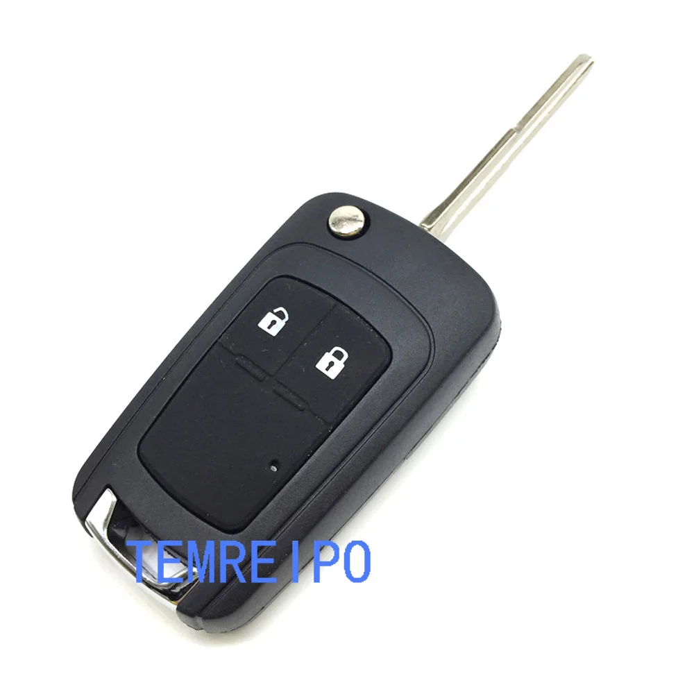 

10pcs/lot Replacement modified folding remote key shell for chevrolet Lova flip key blank 2 button fob