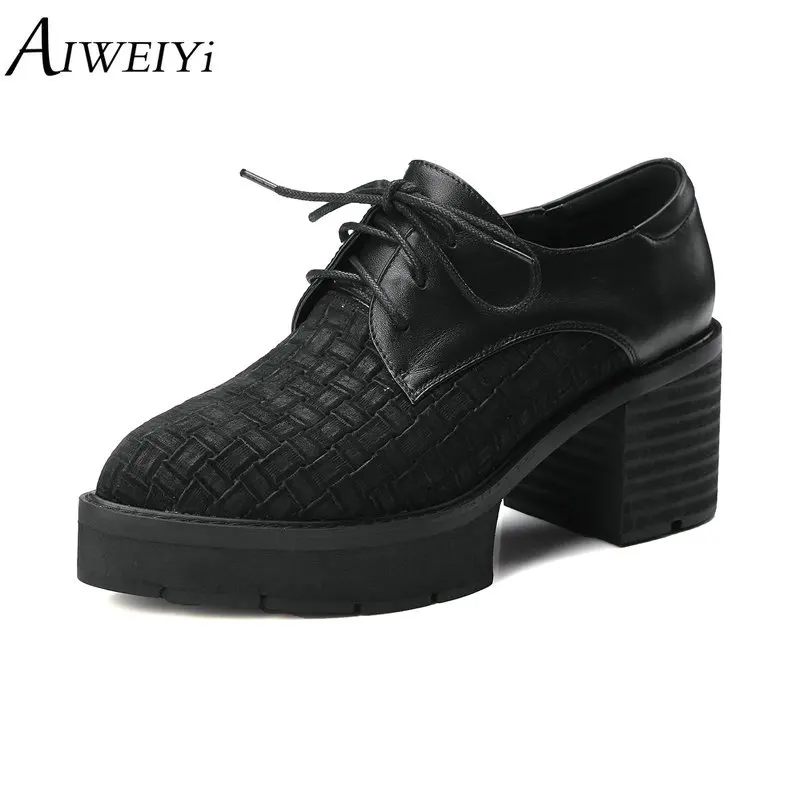 Aiweiyi Primavera Up Boda gris Tacones Mujer Mujeres Cuero Partido Verano Moda Negro Altos Auténtico Zapatos Bombas Encaje r08rqwg