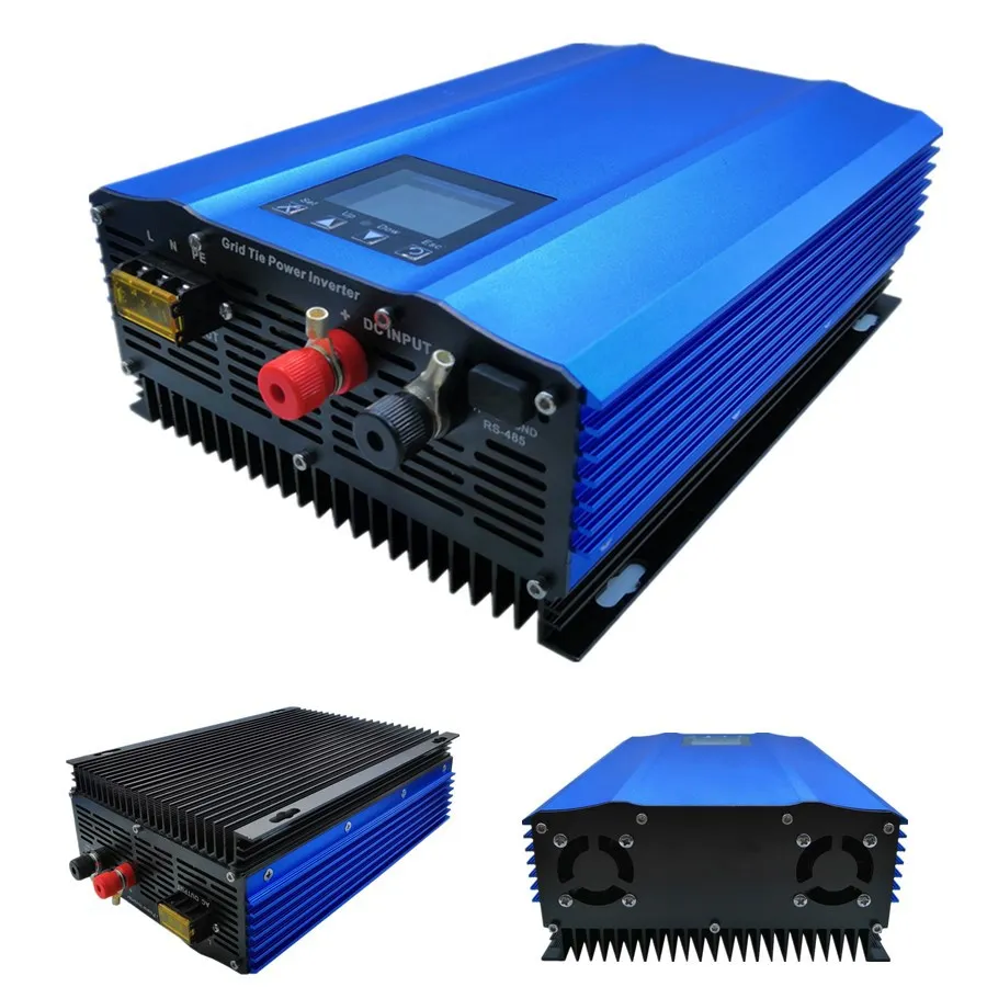 1200 Вт сетевой инвертор с цветным ЖК-дисплеем высокой эффективности PV на сетке tie Инвертор Регулируемый разряд батареи