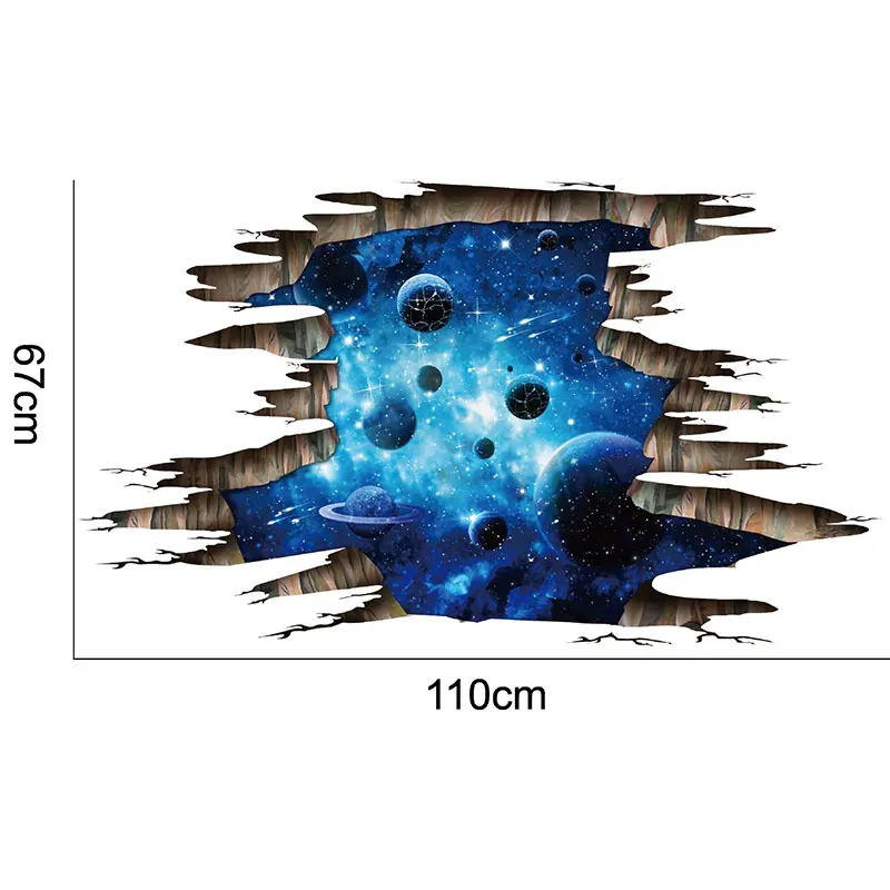3d космический Галактический пол наклейка детская Настенная Наклейка s для детской комнаты Детская Спальня украшение дома наклейки фрески