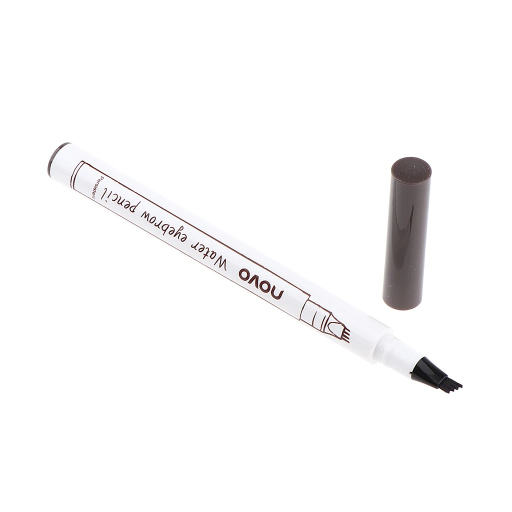 Eyebrow Tattoo Pen - Waterproof Microblading Eyebrow Pencil with Micro-Fork 4 Tip Applicator Creates Natural Looking Eyebrows