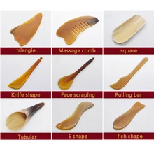 Натуральный рог буйвола антистресс Guasha массажный инструмент акупунктура спа терапия Gua Sha массажер соскабливающая доска забота о здоровье