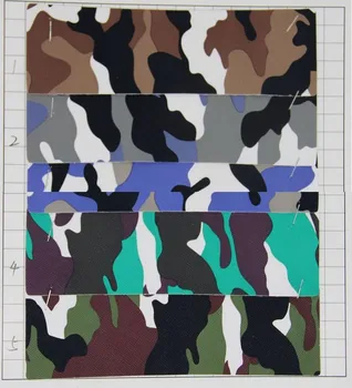 

factory wholesale cross camouflage artificial PVC leather material waterproof leather decoration fabric