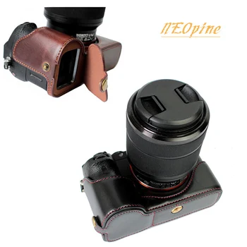 

PU Leather case Half Body Set Cover For Sony ILCE-7RM2 A7II A7R2 A7S2 A7M2 A7 markII Camera Bag With Battery Opening