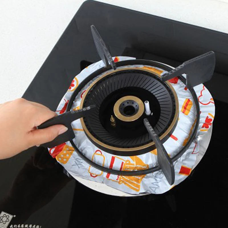 8Pcs/lot Reusable Stove Top Burner Covers Gas Range Protector Liner