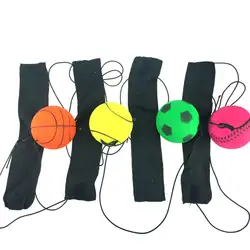 Цвет случайный возврат Губка резиновая рука игры упражнения подпрыгивая эластичные спортивные на нейлоновая нить для детей Открытый