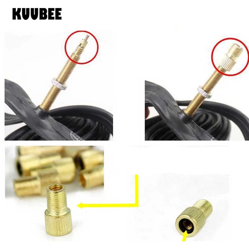 Bicycle Valve mouth Bike Gas Conversion Head Pump Convert Presta to