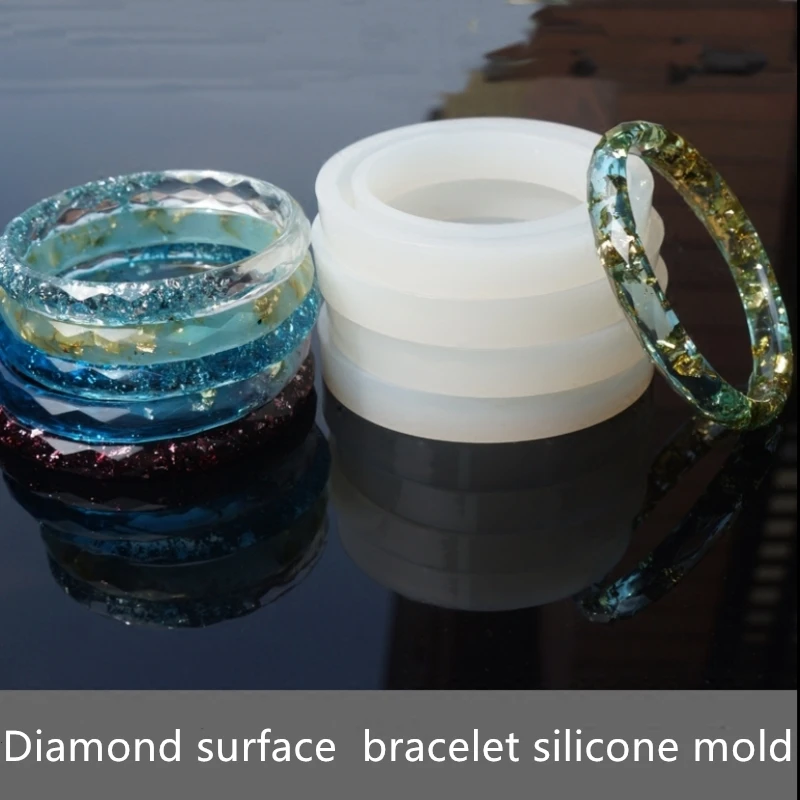 Силиконовая форма алмазная поверхность браслет Плесень Смола силиконовая форма ручная работа, сделай сам, ремесло эпоксидная смола для изготовления ювелирных изделий полимерные формы