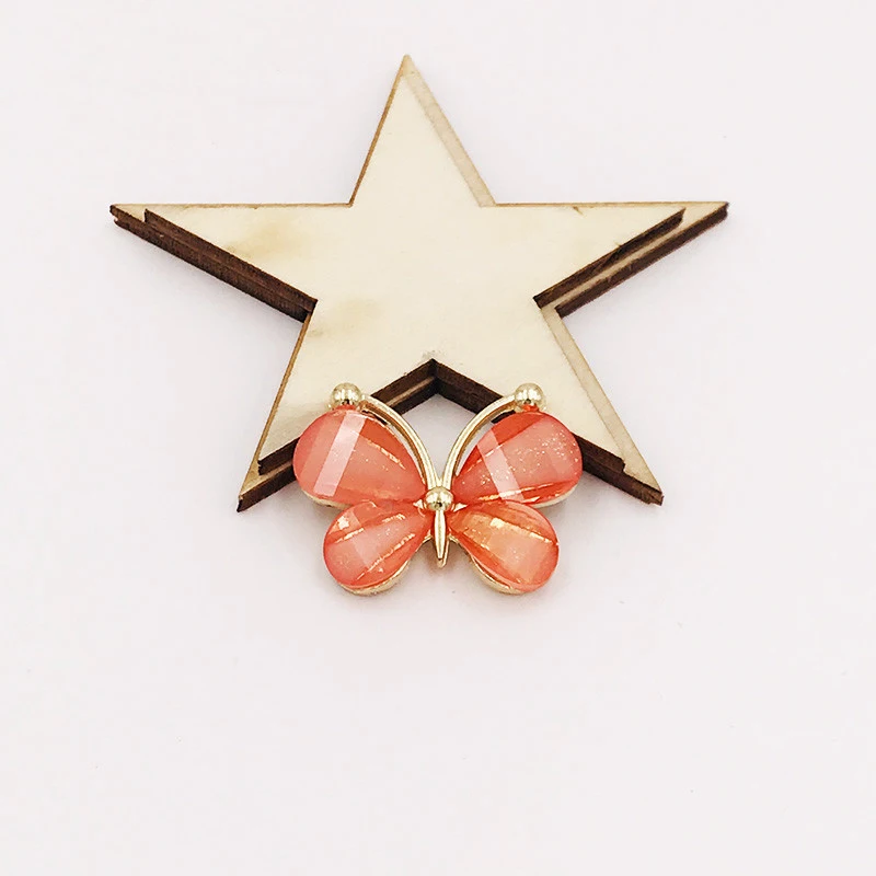 2.8x2.2cm resin Crafts Metal Butterfly flatback Scrapbooking 20pcs for phone wedding Decoration jewelry making supplies,craft supplies