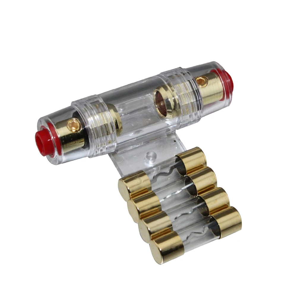 4 Gauge Fuse Holder for Car Audio Installation with 40A Wonder AGU-Fuse Gold Plated for Conductivity