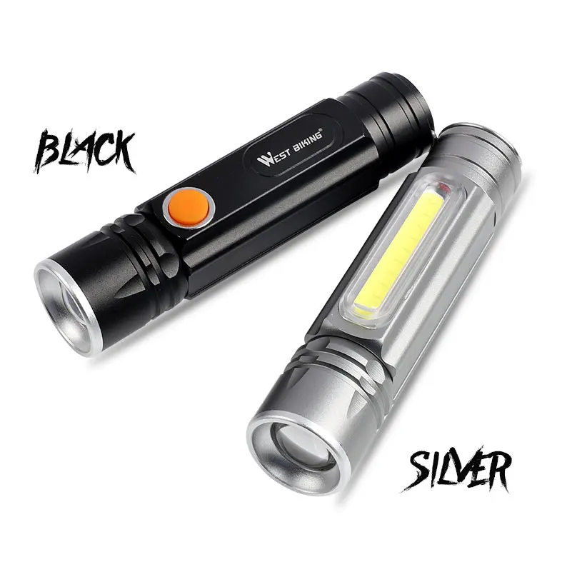 Cheap WEST BIKING 350 LM Bike Light Flashlight IPX-4 Waterproof Headlight Cycling Lights Front Lamp Torch Stretch Zoom Bicycle Light 28