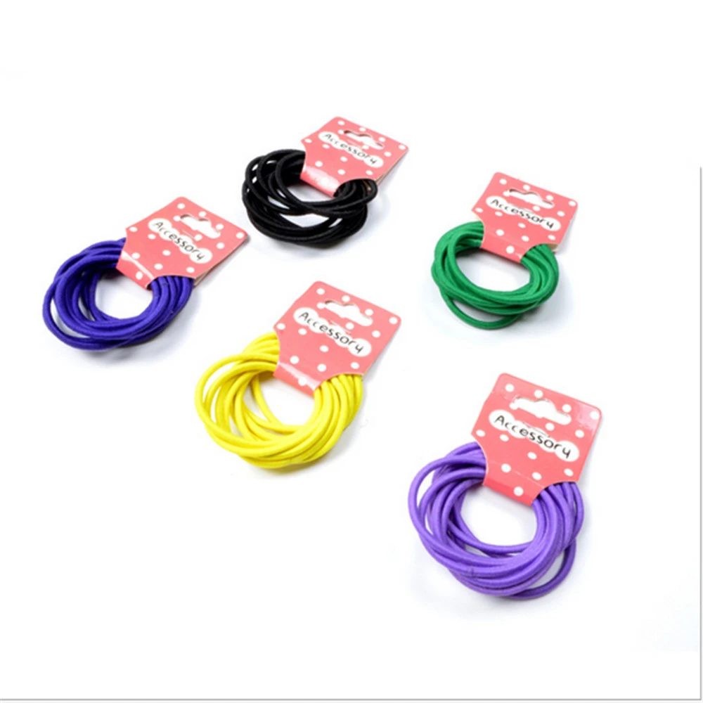 

10 Pcs Girl Baby Elastic Bands Ponytail Holder Rubber Candy Color Hair Tie Ropes For Hair Styling Tool Accessories Hair Braiders