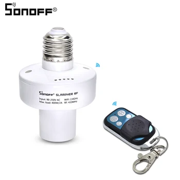 

Sonoff Slampher RF 433 Remote Wifi LED Light Bulb Holder Real Timer for Smart Home