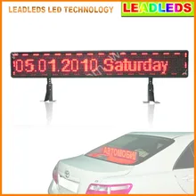 P6 12v Red SMD Taxi Car rear window programmable USB input Scrolling Message led advertising display board