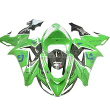 Высокое качество ABS Обтекатели для Кавасаки ZX 10R 2007 06 2007 06 ниндзя zx10r цвета: зеленый, черный обтекатель комплект ZR50