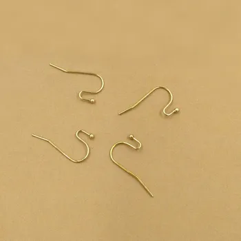 

Blank Fishhook Wire with Round Ball Earring Findings Base Settings DIY Making Multi-color Plated
