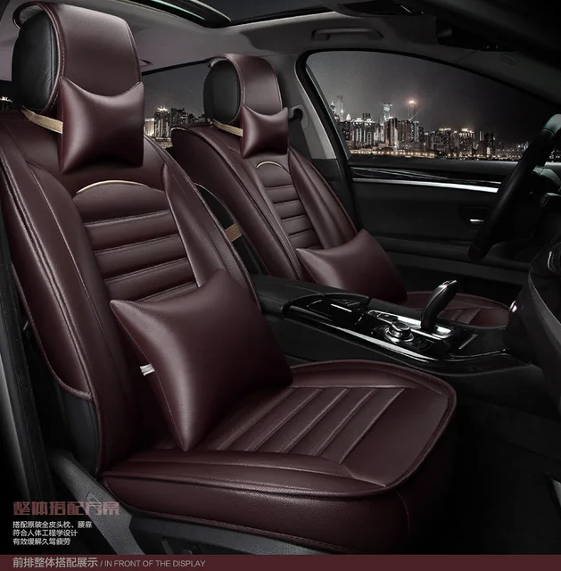 Brand Black Brown Beige Leather Car Seat Cover Front And Back Brand Black Brown Beige Leather Car Seat Cover Front And Back Complete Set For Honda Civic