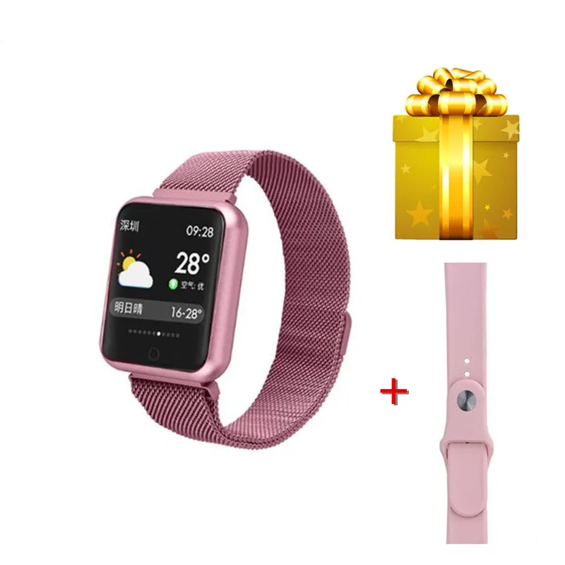 

P68 smart bracelet+belt/set smart watch women reloj smartwatch hombre fashion pedometer bracelet in Russian IP68 waterproof band