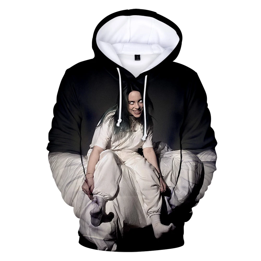 Лидер продаж, уличная одежда, billie eilish, толстовки, модная толстовка с капюшоном для мужчин/wo, Мужская толстовка, модная певица, хип-хоп, унисекс, толстовка с принтом, Топ