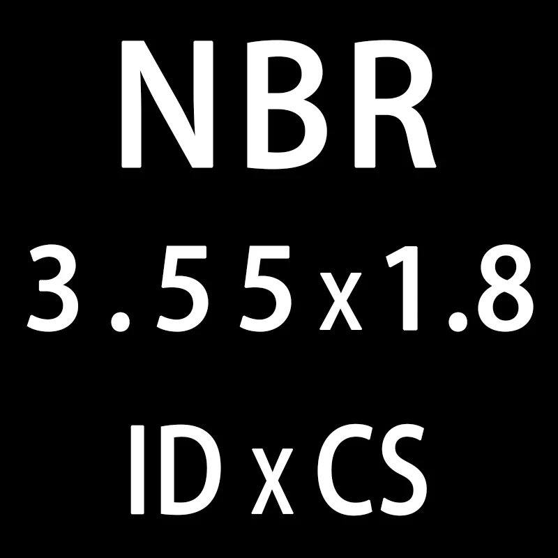 50 шт./лот резиновым кольцом NBR уплотнительное кольцо 1,8 мм Толщина ID1.8/2/2,24/2,5/2,8/3,15/3,55/3,75/4 мм нитрил-хомут с круглым воротником для мальчиков и девочек прокладка уплотнения - Цвет: ID3.55mm