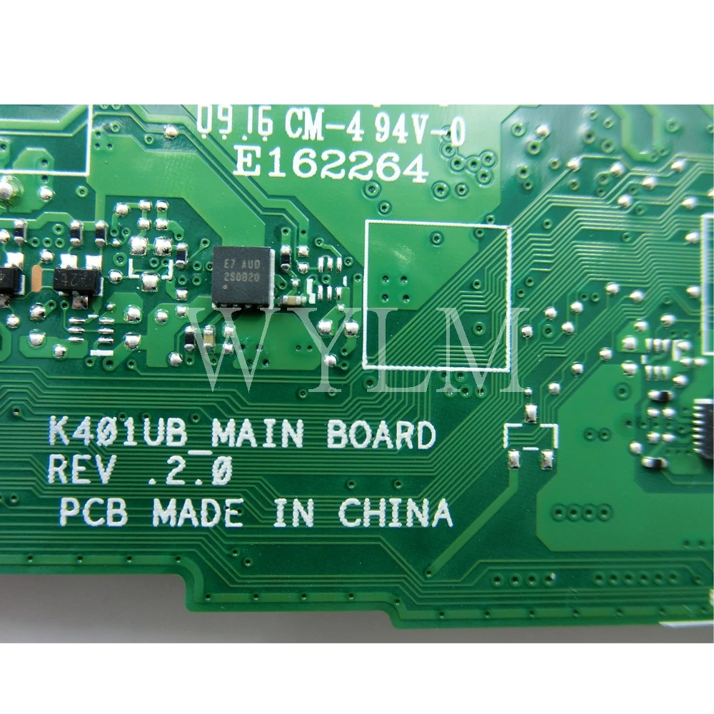  K401UB I7-6500 CPU 4GB RAM mainboard REV2.0 For ASUS K401U K401UB Laptop motherboard 90NB0AD0-R0001