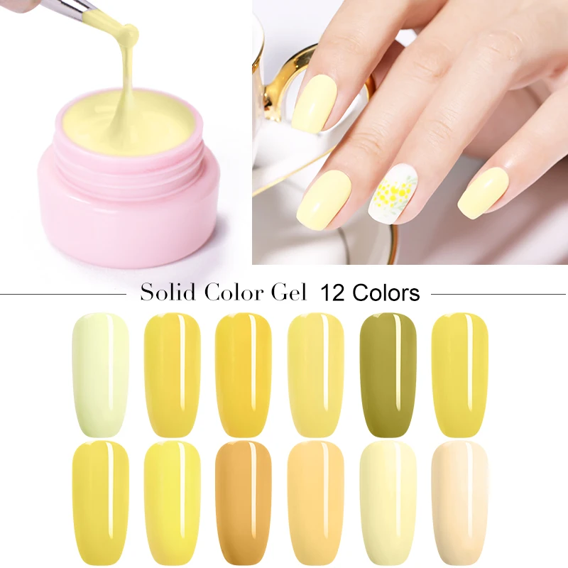 

UR SUGAR 5ml Yellow Series Color Gel Polish Nail Art Soak Off UV LED Gel Varnish UV Color Paint Gel Nail Varnish Gel Manicure