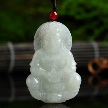 

Burmese Jade Jade Guanyin pendant A goods natural jade Guanyin Pendant men's Section