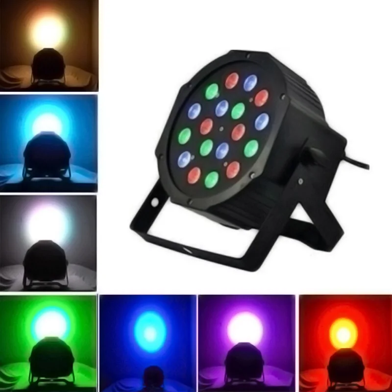 18X Лот 18*3 Вт RGB светодиодный свет наравне с DMX512 ведомый плоским DJ оборудование для вечерние Disco свет этапа номинальной проектор