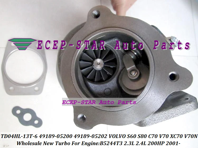 TD04HL-13T-6 49189-05202 8658098 8602396 Turbo Turbocharger For VOLVO S60 S80 C70 V70 XC70 V70N 2001- B5244T3 2.3L 2.4L 200HP (6)