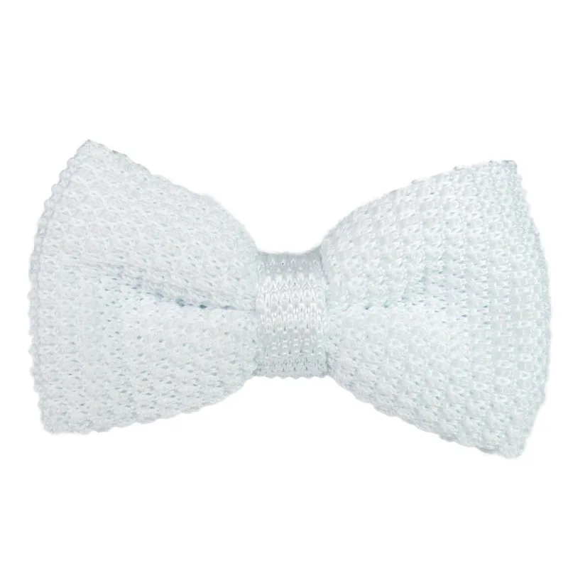 Мужской вязаный смокинг с бантиком, классический зажим, жаккардовый галстук, галстук-бабочка, предварительно завязанный - Цвет: Белый