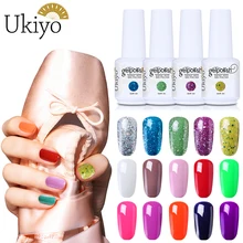 Ukiyo 15 мл Гель-лак для ногтей гель для ногтей с блестками лак замачиваемый Полупостоянный Гель-лак для ногтей эмаль лак для ногтей 78 цветов