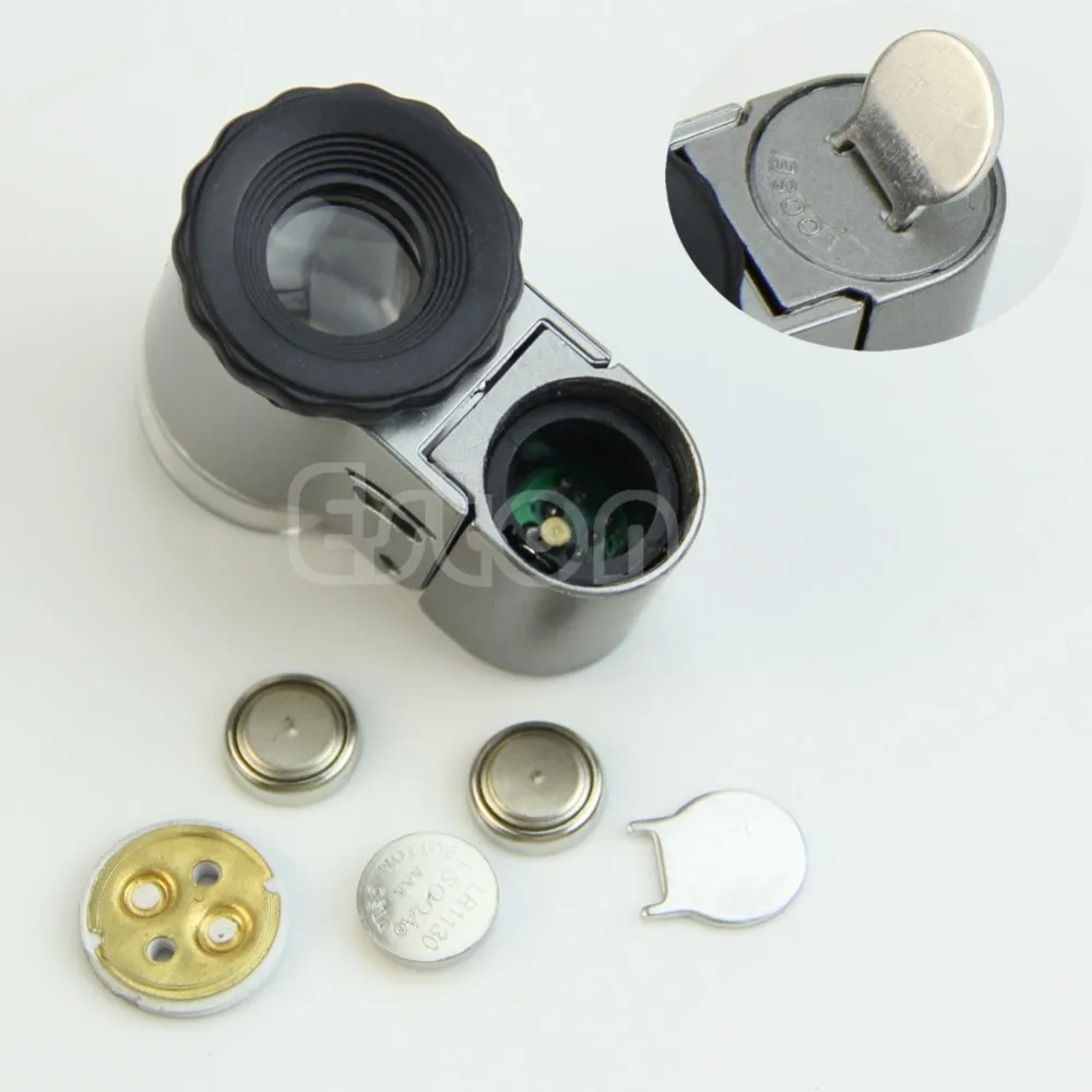 Мини 50X цифровой микроскоп со светодиодный подсветкой Карманная Лупа Ювелирные изделия Лупа Новинка