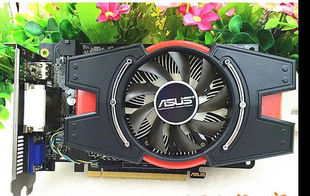  For ASUS GTX650TI 1G DDR5 128BIT desktop graphics DVI HDMI VGA used original 