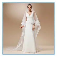 BacklakeGirls дешевая Соборная свадебная фата аксессуары 2,6 метра вуаль Mariage Vail Velos кружевная хлопковая Фата невесты